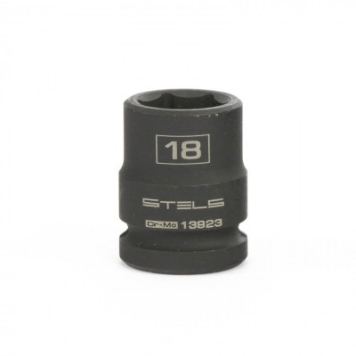 Головка ударная шестигранная, 18 мм, 1/2, CrMo Stels