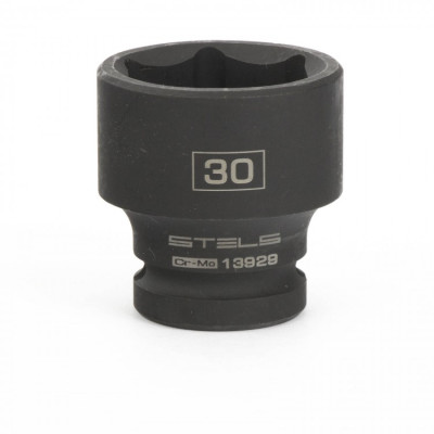 Головка ударная шестигранная, 30 мм, 1/2, CrMo Stels