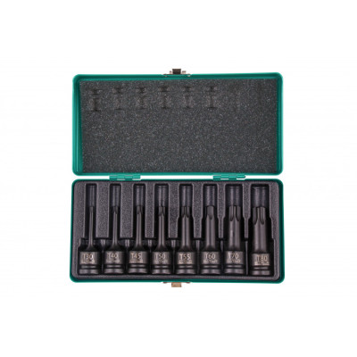 Набор ударных торцевых головок Torx 1/2", в кейсе, 8 шт. Stels